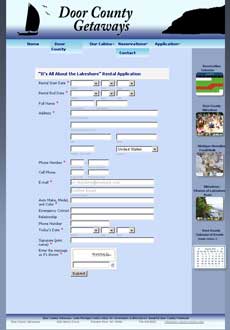 rental cottage application- It's All About the Lakeshore